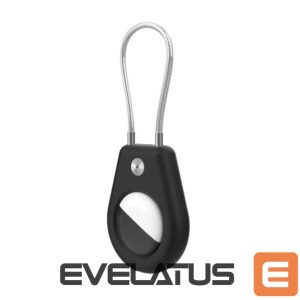 Aizmugurējais vāciņš Hurtel  Apple AirTag Case with Steel Cable - Black 