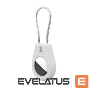 Aizmugurējais vāciņš Hurtel  Apple AirTag Case with Steel Cable - White 