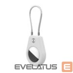 Back panel cover Hurtel  Apple AirTag Case with Steel Cable - Black + White (2 pieces) 