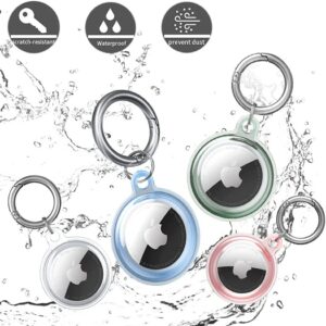 Aizmugurējais vāciņš Hurtel  Apple AirTag waterproof case - transparent, green, blue, pink - 4 pieces 