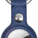 Back panel cover Hurtel  Apple AirTag PU Leather Case - Blue 