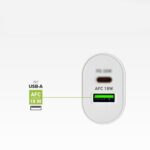 Адаптер SBS  SBS TETRPD20W 20W USB-A USB-C Wall Charger with Power Delivery - White 