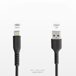 Kabelis SBS  SBS TECABLEMICROC15K USB-A - USB-C Cable 1.5m - Black 