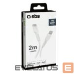 Kabelis SBS  SBS TECABLELIGTC2W USB-C - Lightning Cable 2 m - White 