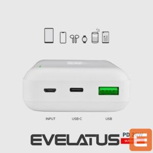 Power bank SBS  Powerbank SBS TTBB20000PD20W 20000 mAh 20W Power Delivery with MicroUSB, USB-C, USB-A - white 