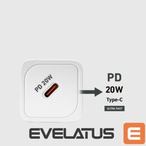 Adapteris SBS  SBS TETRGAN1C20W 20W GaN Wall Charger with Power Delivery - White 