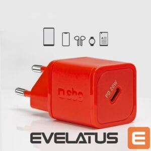 Adapteris SBS  SBS TETRGAN1C20R 20W GaN Wall Charger with Power Delivery - Red 