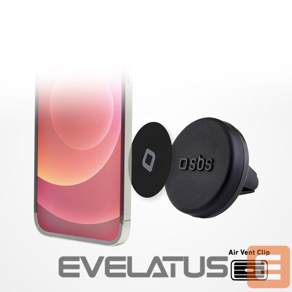 Auto holder SBS SBS TESUPPUNIVAIRMAG smartphone holder compatible with MagSafe, for air vent - black