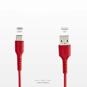 Kabelis SBS  SBS TECABLEMICROC15R USB-A - USB-C Cable 1.5m - Red 