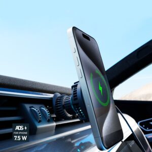 Dock station SBS  Smartphone holder with inductive charger SBS TESUPFANWIR15W 15W for air vent, with cooling - black 