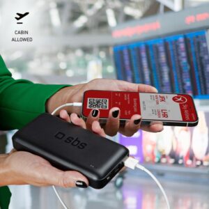 Power bank SBS  Powerbank SBS TTBB20000PD20K 20000 mAh 20W PD USB-C, USB-A, Micro-USB - black 