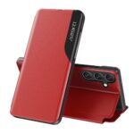 Back panel cover Hurtel  Eco Leather View Case elegant case with flap and stand function for Samsung Galaxy A36 - red 