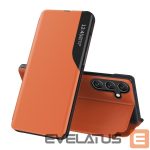 Back panel cover Hurtel  Eco Leather View Case elegant case with flap and stand function for Samsung Galaxy A36 - orange 