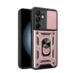 Aizmugurējais vāciņš Hurtel  Hybrid Armor Camshield with Stand and Camera Cover for Samsung Galaxy A36 - Pink 