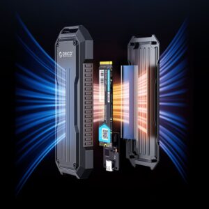 Kitas kompiuterio priedas Orico  Orico OXS2C3-G2 M.2 NVMe/SATA SSD USB-C 3.2 Tactical Reinforced Disk Caddy - Gray 