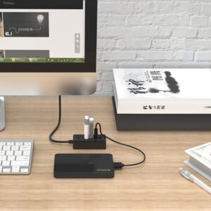 Parveidotājs Orico  Hub Orico W5P-U2-030 4x USB-A 2.0 30cm - black 