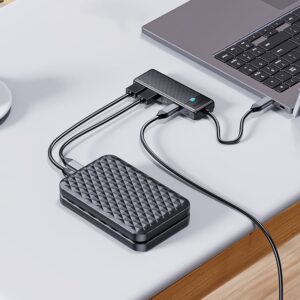 Parveidotājs Orico  Hub USB-C Orico PAPW2AC-C3 docking station 2x USB-A 3.0 + 2x USB-C 3.0 - black 