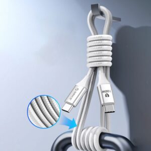 Kaabel Orico  Orico CDX 100W 5A Power Delivery USB-C - USB-C 1m Cable - White 