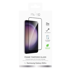 Kaitseklaasid Puro  Puro Frame Tempered Glass with Black Frame for Samsung Galaxy S25+ / S24+ 