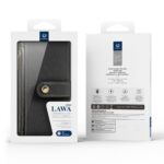 Back panel cover Dux Ducis  Dux Ducis Lawa Leather Case for Samsung Galaxy S25+ with Detachable Magnetic Wallet - Black 