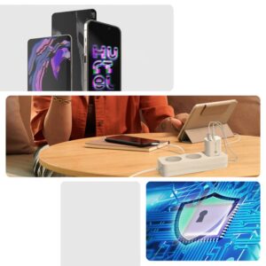 Adaptrid Hurtel  A6MaxL 20W USB-A USB-C Wall Charger with 1m USB-C - Lightning Cable - White 