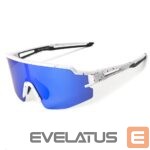 Kitos prekės Rockbros  Rockbros Polarized Cycling Glasses with UV Protection and Corrective Insert Blue Lenses - White 