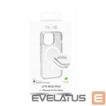 Back panel cover Puro  Puro Cover in TPU+PC "LITE MAG" with Magsafe for iPhone 16E, transparent 