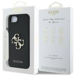 Aizmugurējais vāciņš Guess  Guess PU Grained 4G Metal Logo case for iPhone 16e - black 