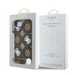 Nugarėlės dėklai Guess  Guess PU 4G Peony case with MagSafe for iPhone 16e - brown 
