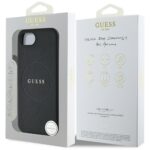 Чехол на заднюю панель Guess  Guess PU Grained Classic Logo case with MagSafe for iPhone 16e - black 