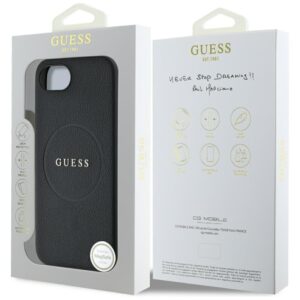 Nugarėlės dėklai Guess  Guess PU Grained Classic Logo case with MagSafe for iPhone 16e - black 