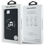 Nugarėlės dėklai Karl Lagerfeld  Karl Lagerfeld Liquid Silicone Karl & Choupette Heads Case with MagSafe for iPhone 16e - Black 