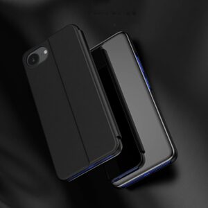 Aizmugurējais vāciņš Hurtel  Clear View Case for iPhone 16e Flip Cover - Black 