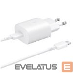 Adapter Samsung  Samsung 25W EP-TA800EWE USB-C Wall Charger with Samsung EP-DA705BWE USB-C / USB-C Cable - White 