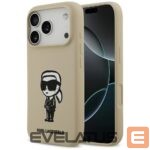 Чехол на заднюю панель Karl Lagerfeld Apple KARL LAGERFELD case for IPHONE 17 Pro compatible with MagSafe KLHMP17LSKIGROW (Silicone W/ KL Sketch & Logo) brown Brown