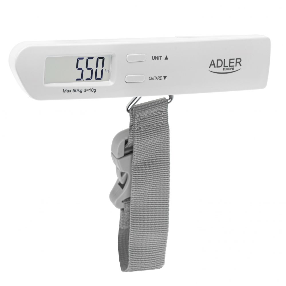 Kaalud Adler | Travel Luggage Scale | AD 8191 | Maximum weight (capacity) 50 kg | Accuracy 10 g | Grey