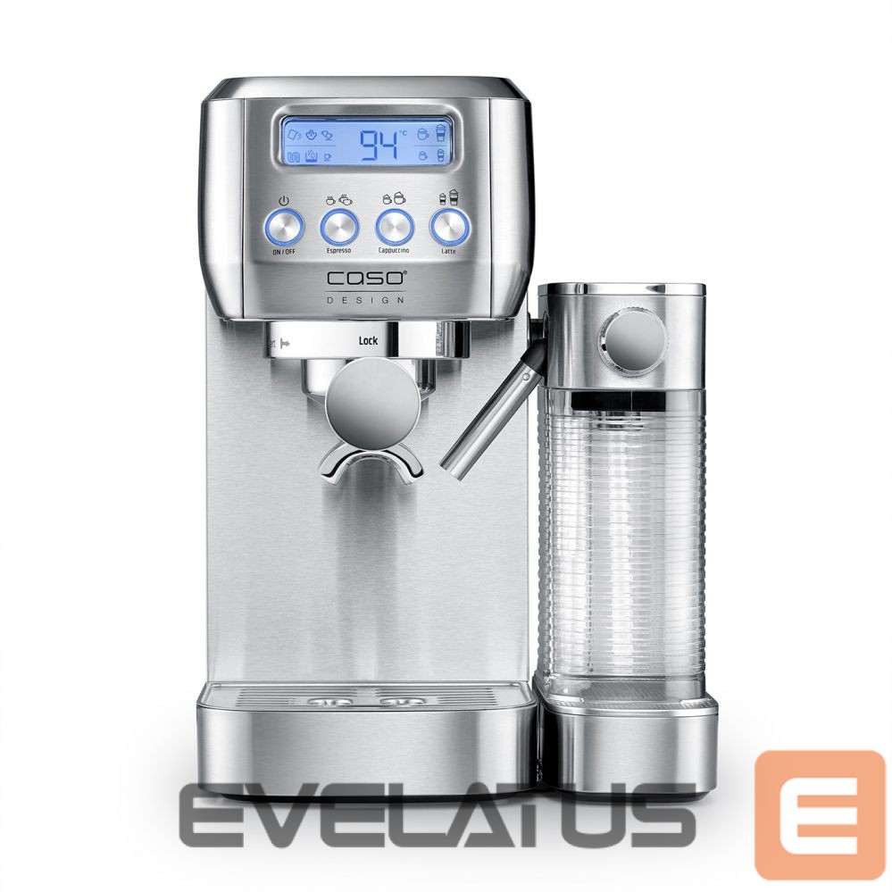 Muud väikesed kodumasinad Caso | Espresso machine | Espresso Gourmet Latte | Pump pressure 20 bar | Built-in milk frother | Automatic | 1350 W | Silver