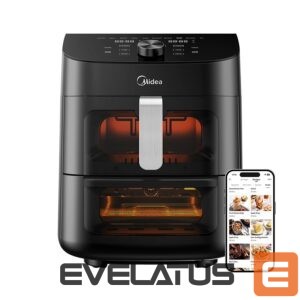 Galda grils Midea  Two Zone Airfryer | MAD1100DADK | Power 1850 W | Capacity 4.4/6.4 L | Rapid Air technology | Black 