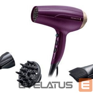 Face protection Remington  | Hair Dryer | D5219 | 2300 W | Number of temperature settings 3 | Ionic function | Diffuser nozzle | Purple 