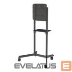 Televizoriaus laikiklis NEOMOUNTS  NS-M1250BLACK TV trolley - 37-70" - max 70 kg - VESA 200x200-600x400 - 90° rotatable - incl. hardware shelf - black 