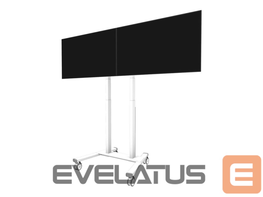 Televizoriaus laikiklis NEOMOUNTS MOVE ADM-875WH2 Screen adapter from 1 to 2 screens - 42-65" - max 40 kg/screen - VESA 100x100-800x400 - lockable (excl. lock) - su