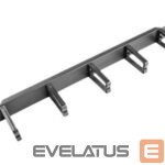 Other goods Lanberg  19" cable management panel with 5 plastic holders 1U type B, black | 