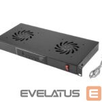 Other goods Lanberg  19" fan unit / ventilation panel with LCD 2 fans + thermostat 230V, black | 