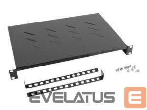 Citas preces Lanberg  19" fixed shelf 1U/483x300mm max load capacity up to 25kg, black | 