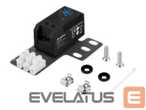 Kitos prekės Lanberg  Closed-loop thermostat 10A for rack cabinets with 19" ear and terminal block, black | 