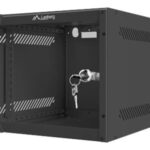 Серверы Lanberg  Rack cabinet 10" wall-mount 4U/280x310 (flat pack) with glass door, black | 