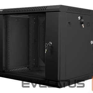 Serveriai Lanberg  Rack cabinet 19" double-section wall-mount 9U/600x600 (flat pack), black | 