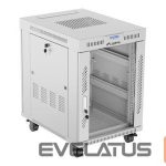 Servers Lanberg  Rack cabinet 19" free-standing 15U/600x800 (flat pack) with glass door lCD V2, grey | 