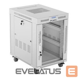 Servers Lanberg  Rack cabinet 19" free-standing 15U/600x800 (flat pack) with glass door lCD V2, grey | 
