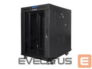 Servers Lanberg  Rack cabinet 19" free-standing 15U/800x1000 (flat pack) with glass door lCD V2, black | 